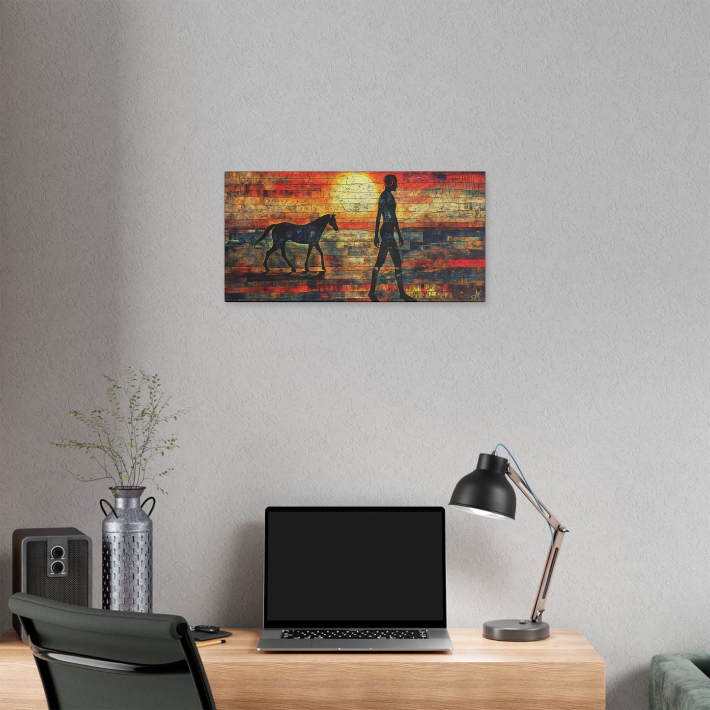 "Anam & Each (Gaelic); Soul and Steed (English)", Stretched Classic Canvas Fine Art Print
