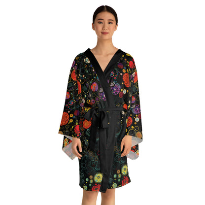 "Divine Riddle", Long Sleeve Kimono Robe