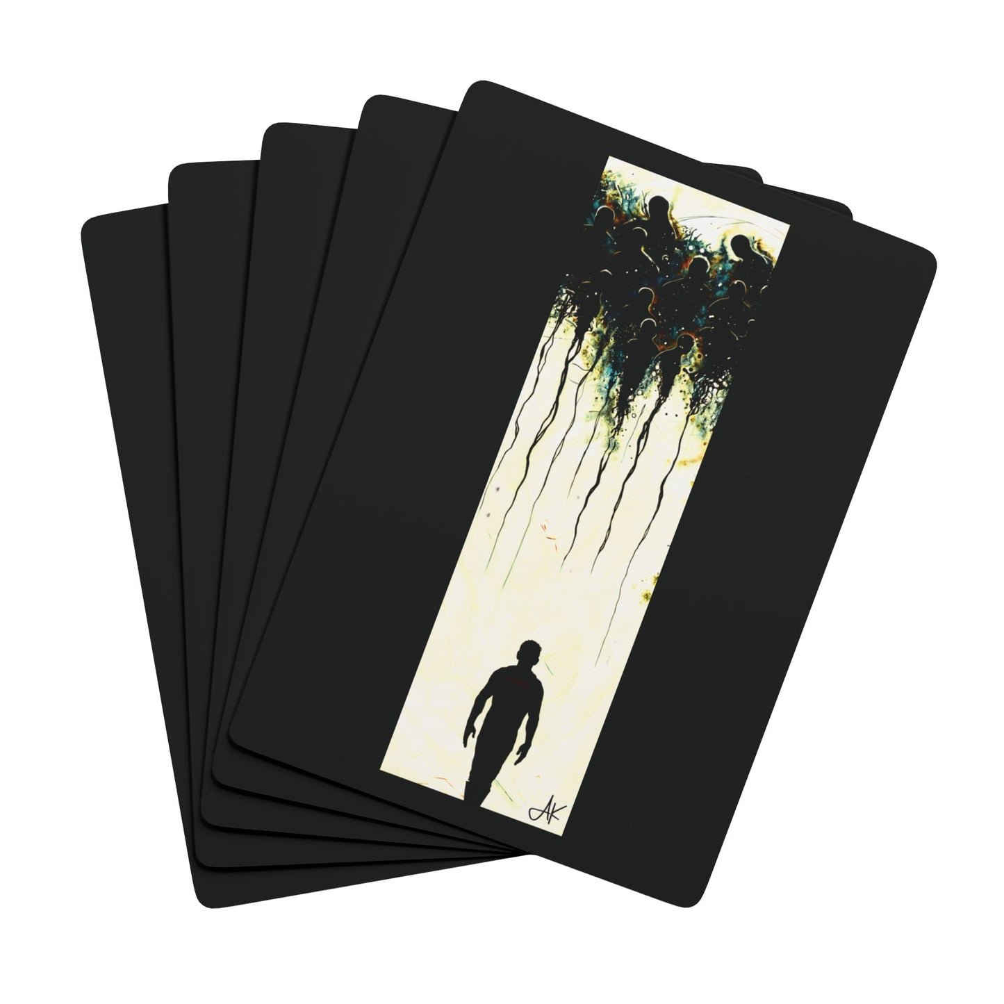 "Just Walk On", Fine Art Playing Cards (Void Black)