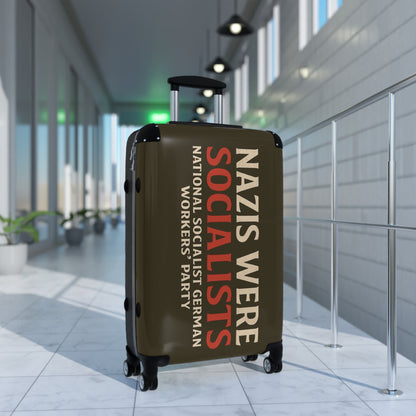 "Nazis were Socialists", Suitcase (Olive Drab Brown)