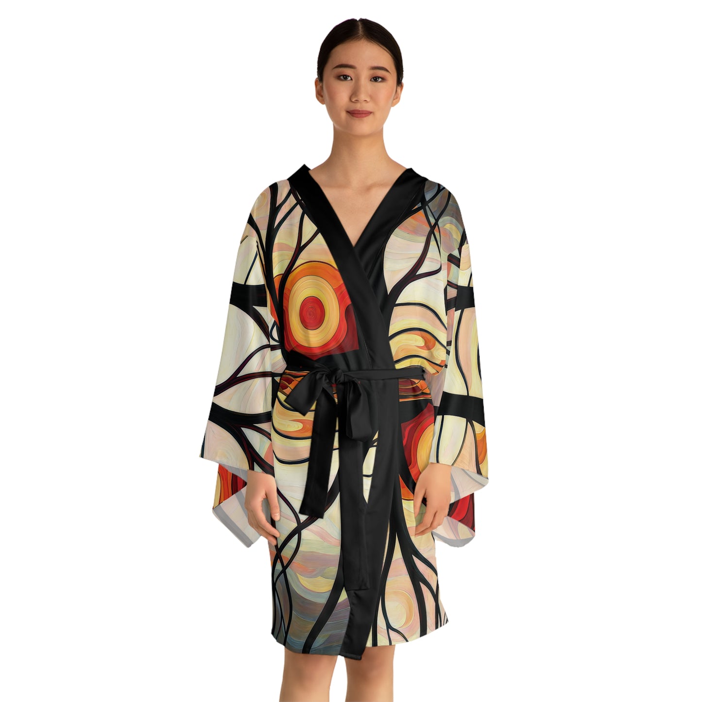 "Liminal Twilight", Long Sleeve Kimono Robe