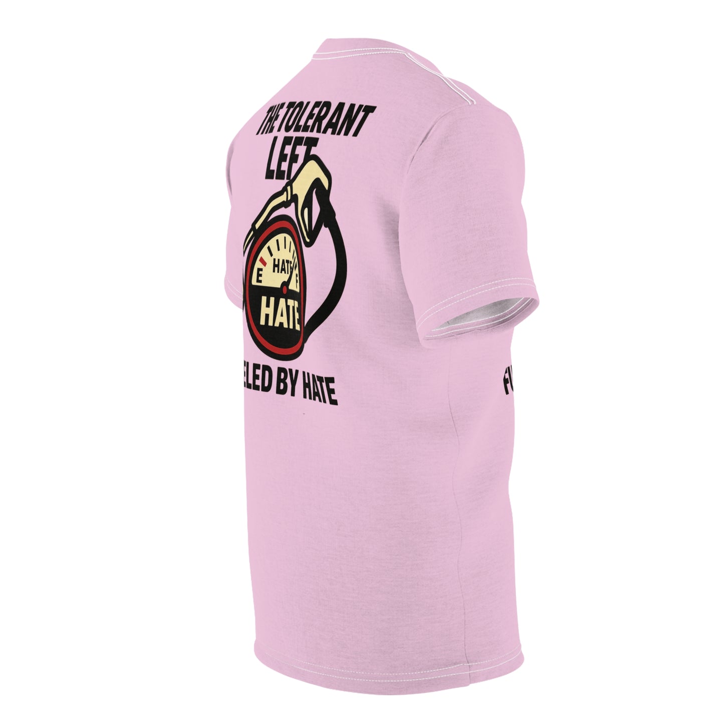 "The Tolerant Left", Unisex T-shirt (Abbey Veil Pink)