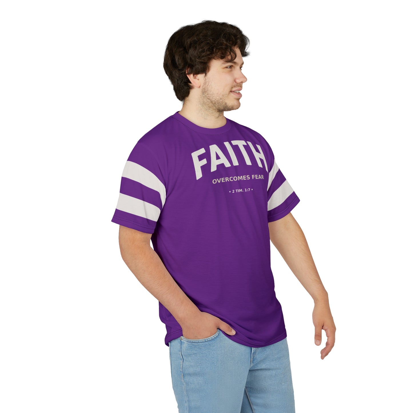 "Faith Overcomes Fear", Unisex Tee (Vesper Violet)