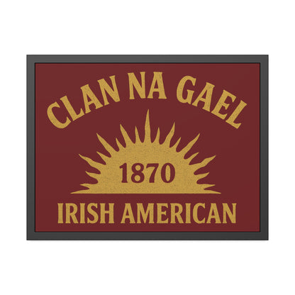 "Clan na Gael - Irish American", Framed Paper Poster (Palladius Red)