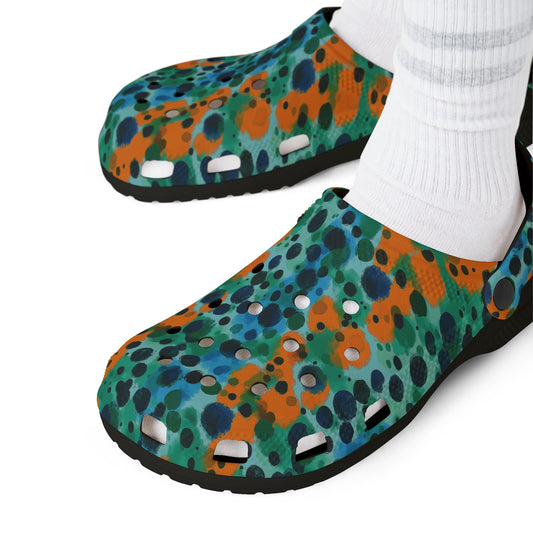 "Midnight Coral", Foam Rubber Clogs
