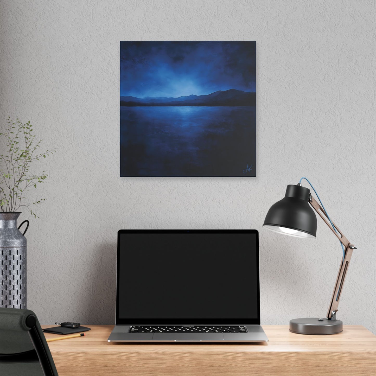 "Indigo Nights", Stretched Classic Canvas Fine Art Print