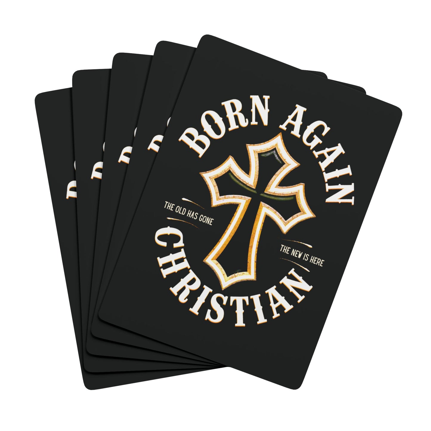 "Born Again Christian" #01, Christian Playing Cards (Void Black)