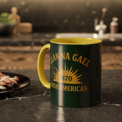 "Clan na Gael - Irish American", Colorful Mugs (11oz, 15oz) (Fenian Green)