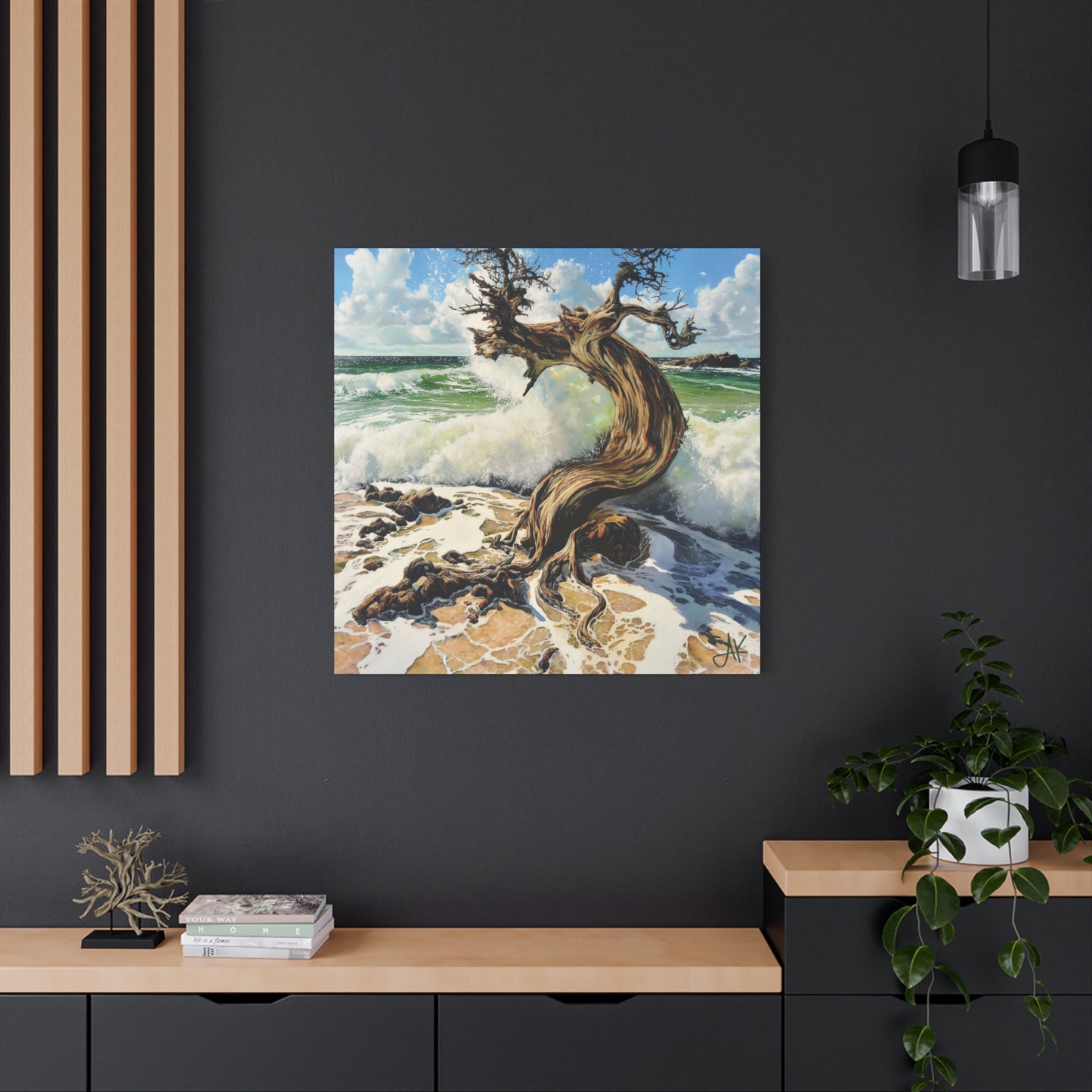 "Stormroot Bearing the Ninth Wave", Fine Art Matte Canvas, Stretched, 1.25"