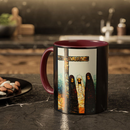 "At-the-Foot of the Cross - John 19:25", Colorful Mugs (11oz & 15oz)