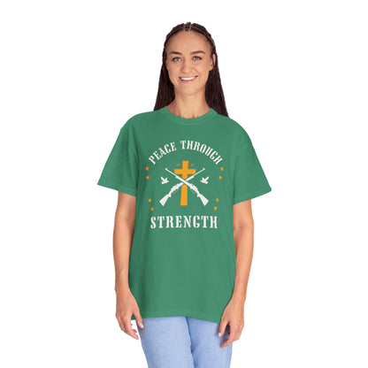 "Peace Through Strength" #01, Unisex T-shirt