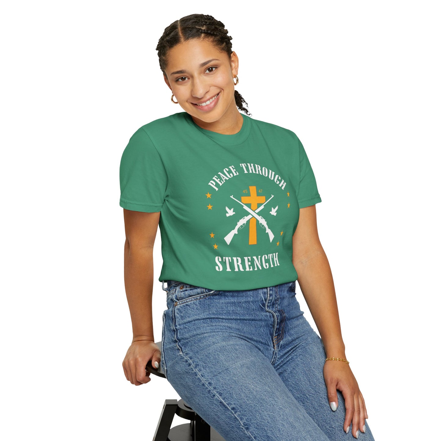 "Peace Through Strength" #01, Unisex T-shirt