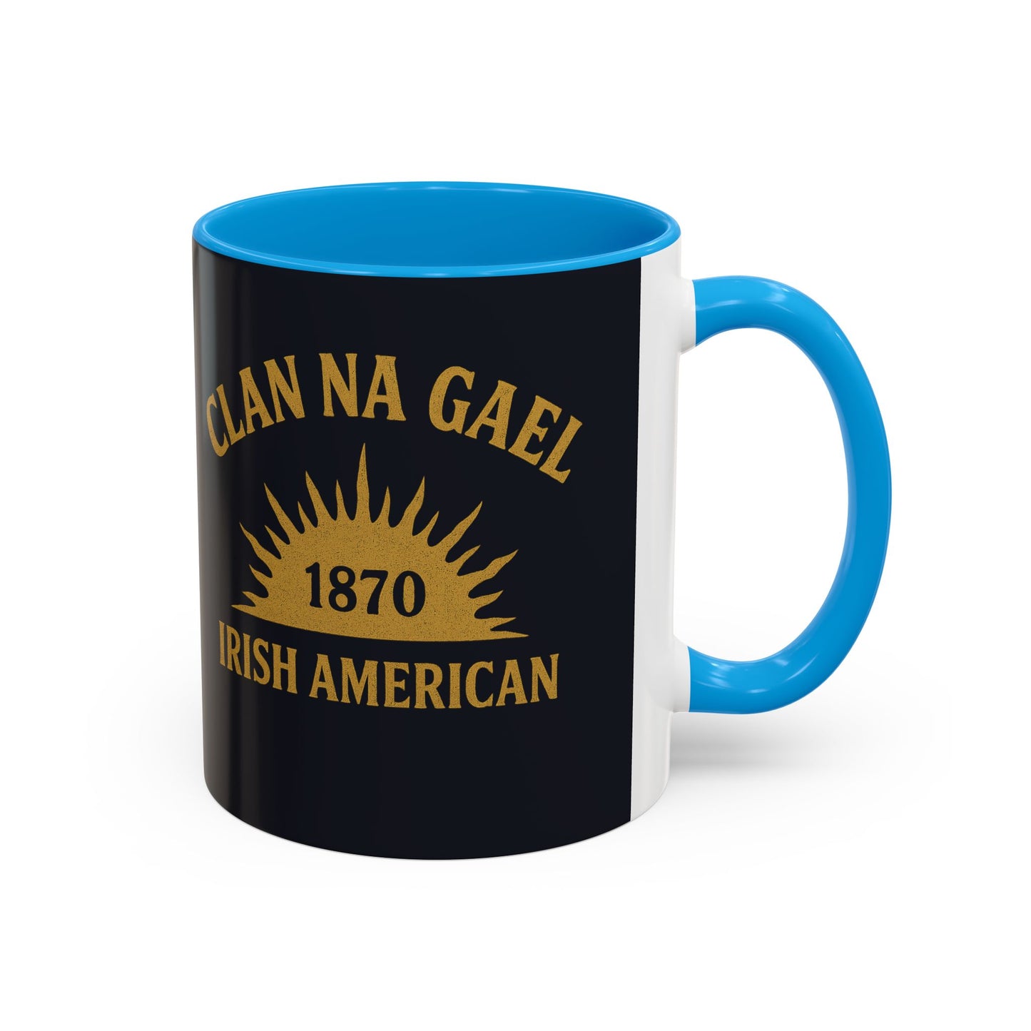 "Clan na Gael - Irish American", Colorful Mugs (11oz, 15oz) (Black Denim)