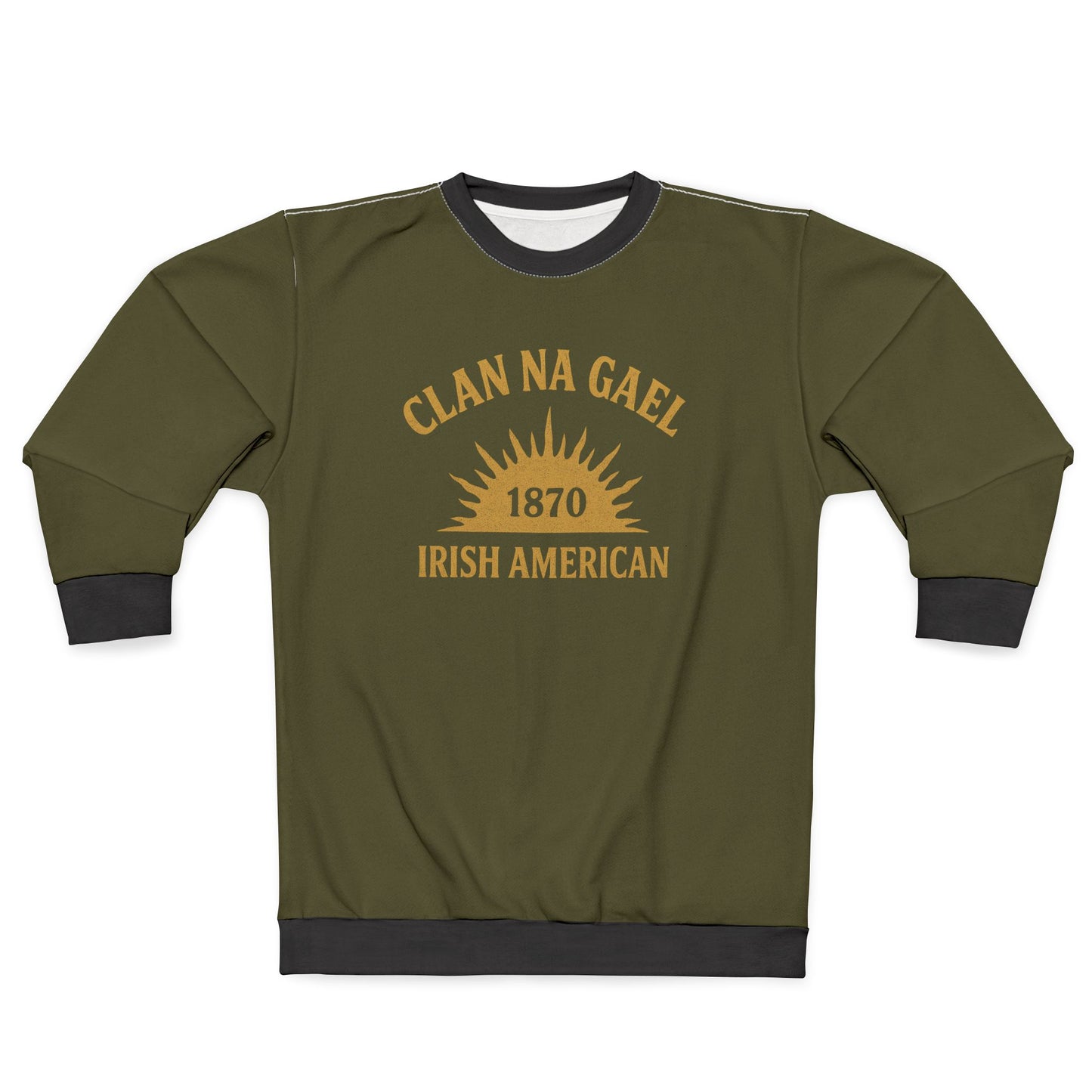 "Clan na Gael - Irish American", Unisex Sweatshirt (Fianna Green)