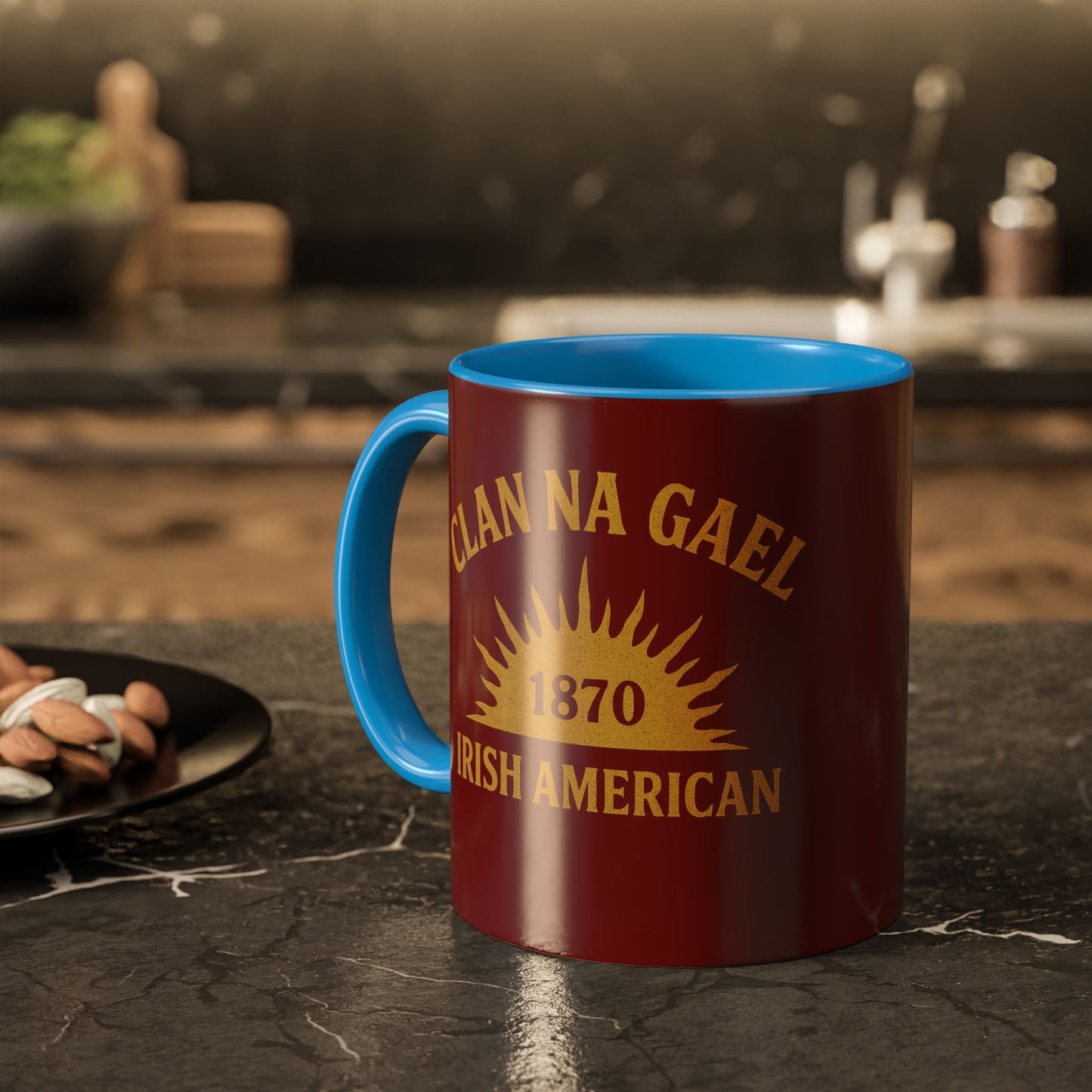 "Clan na Gael - Irish American", Colorful Mugs (11oz, 15oz) (Palladius Red)