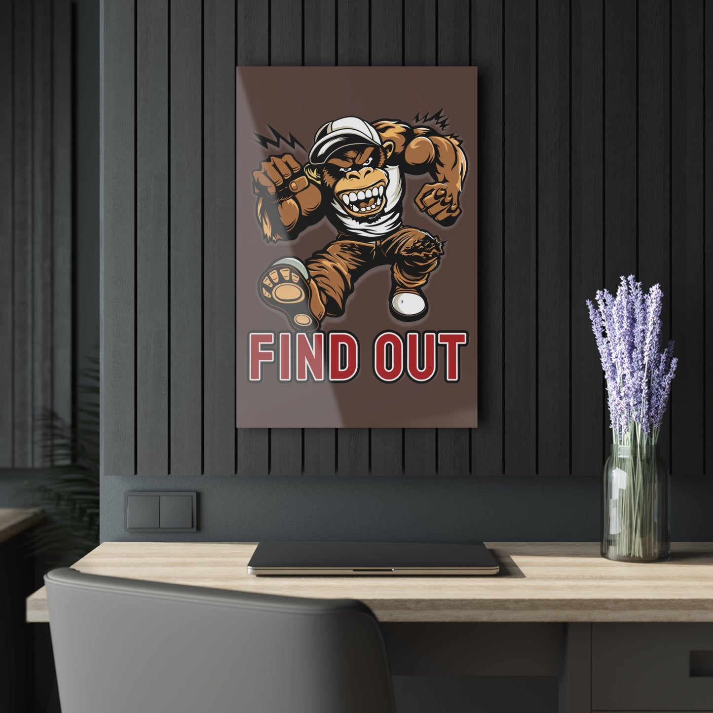 "Find Out", Acrylic Wall Prints (French Cleat Hanging) (Zanzibar Brown)