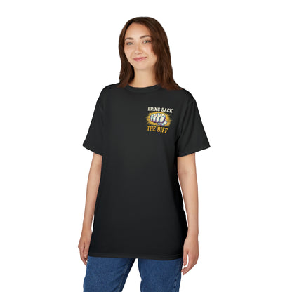 "Bring Back The Biff", Unisex T-shirt (Peatshadow Black)