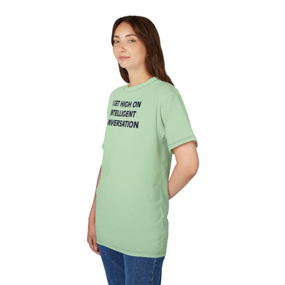 "Intelligent Conversation", Unisex T-shirt (Mint Gloss)