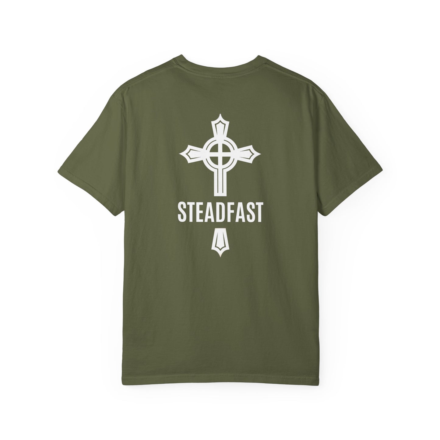 "Steadfast Cross in White", Unisex T-shirt