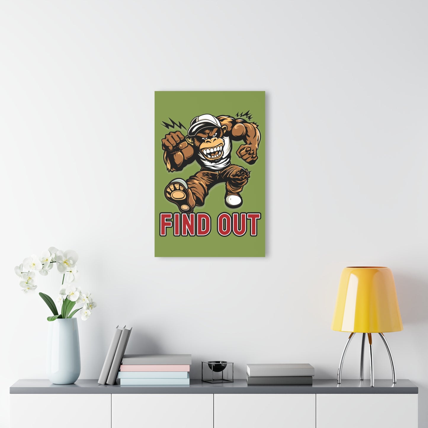 "Find Out", Acrylic Wall Prints (French Cleat Hanging) (Zombie Green)