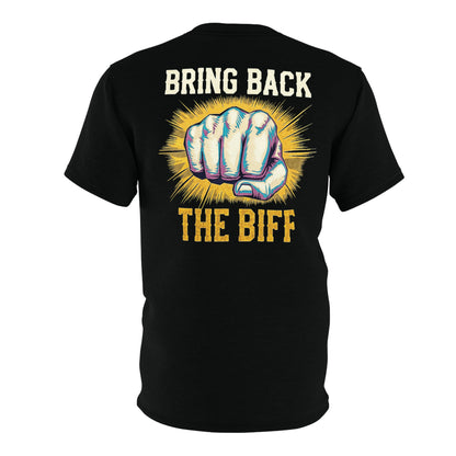"Bring Back The Biff", Unisex T-shirt (Peatshadow Black)