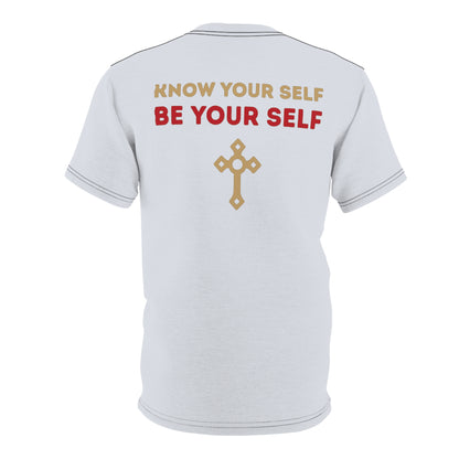 "Know Your Self", Unisex T-shirt (Inked Silk Grey)