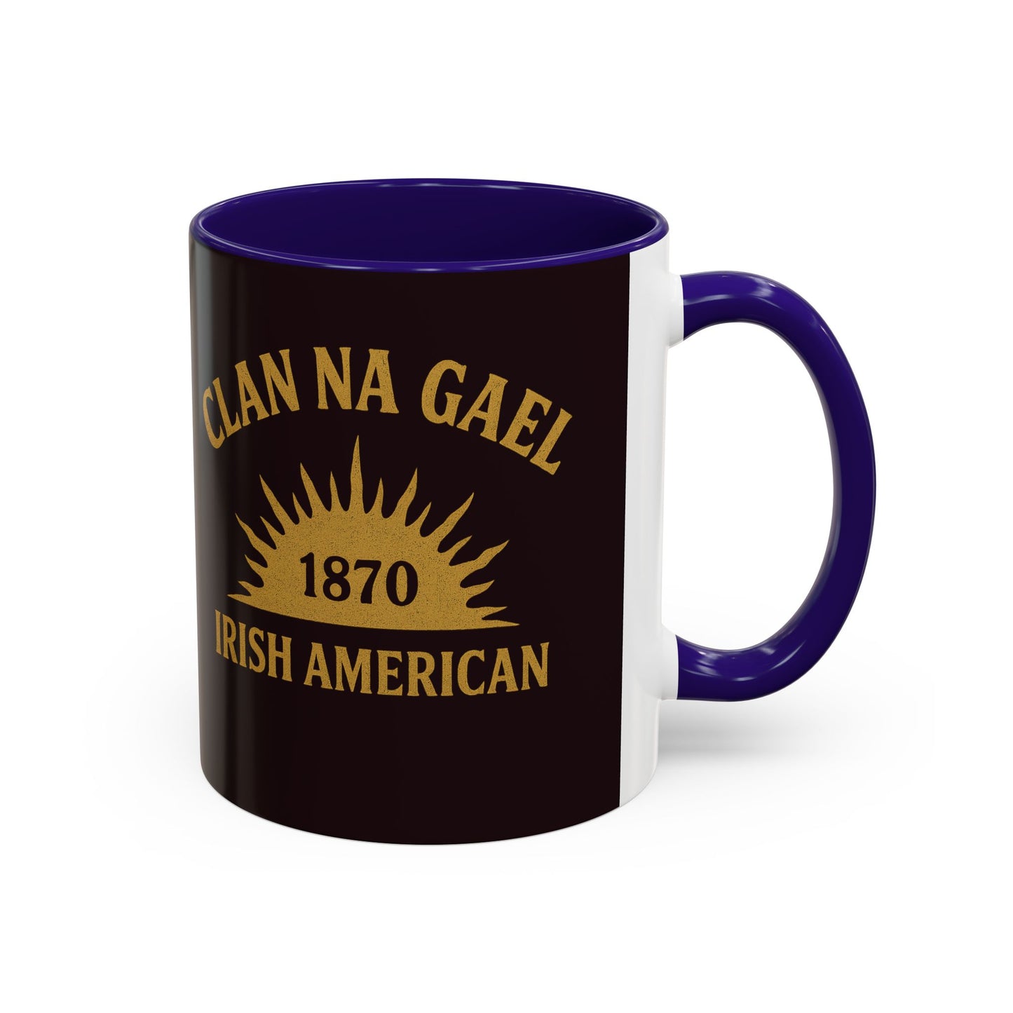 "Clan na Gael - Irish American", Colorful Mugs (11oz, 15oz) (Seal Brown)