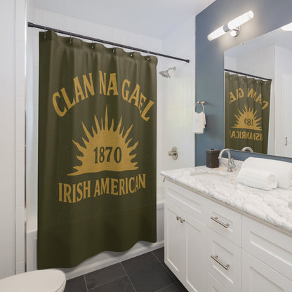 "Clan na Gael - Irish American", Shower Curtains (Fianna Green)