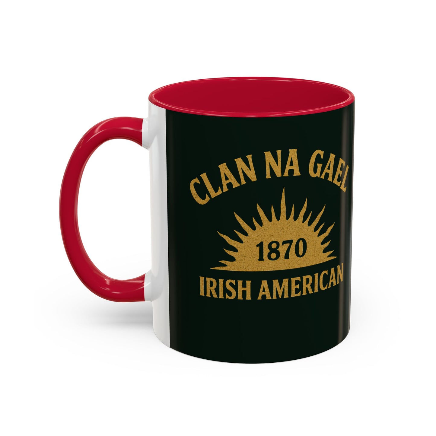 "Clan na Gael - Irish American", Colorful Mugs (11oz, 15oz) (Túath Green)
