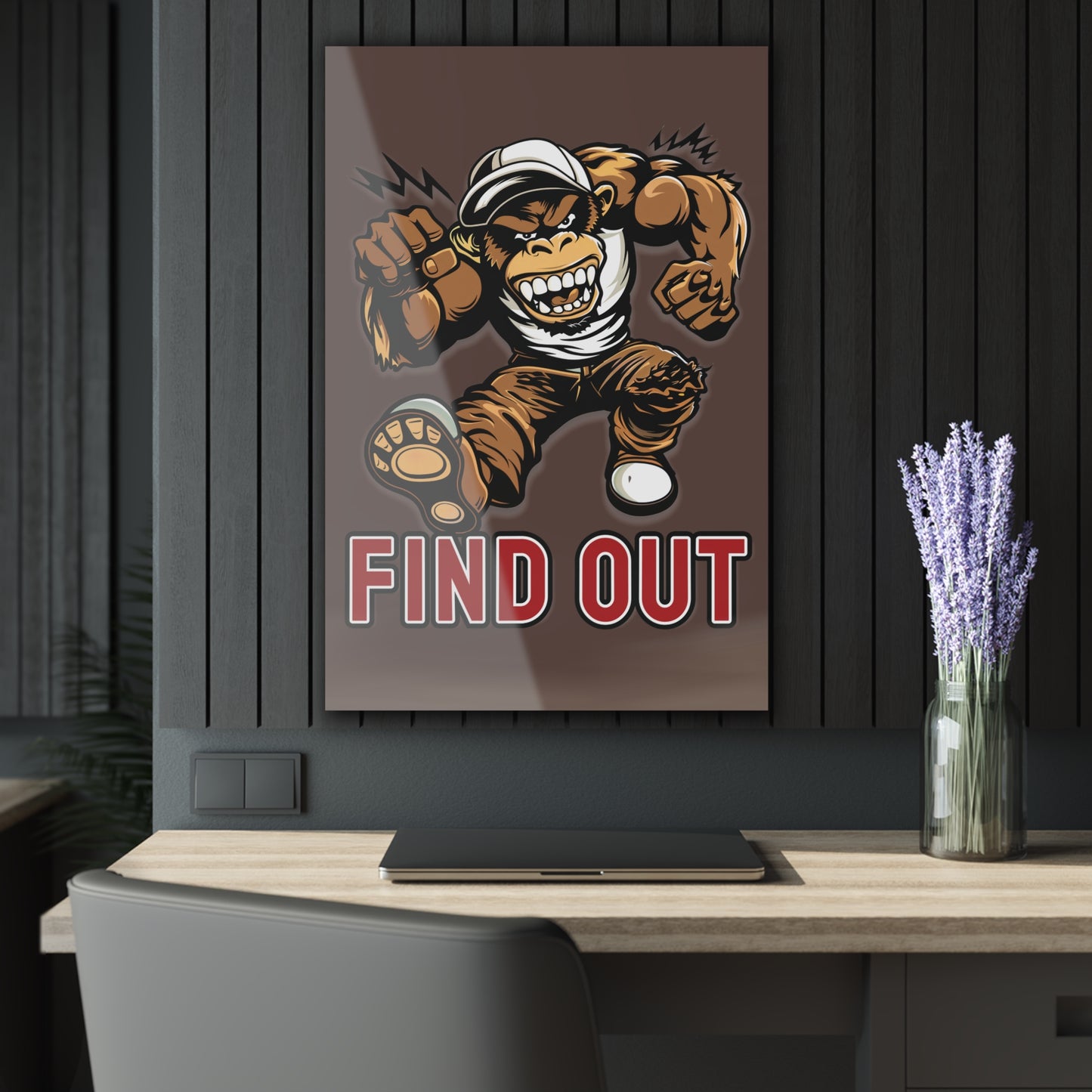 "Find Out", Acrylic Wall Prints (French Cleat Hanging) (Zanzibar Brown)