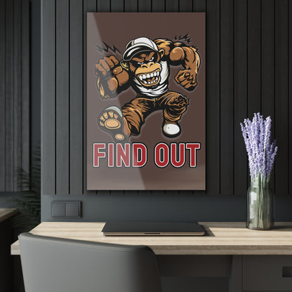 "Find Out", Acrylic Wall Prints (French Cleat Hanging) (Zanzibar Brown)
