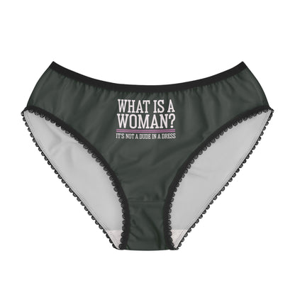 "What is a Woman" #02, Women's Briefs (Hail Cloud Grey)