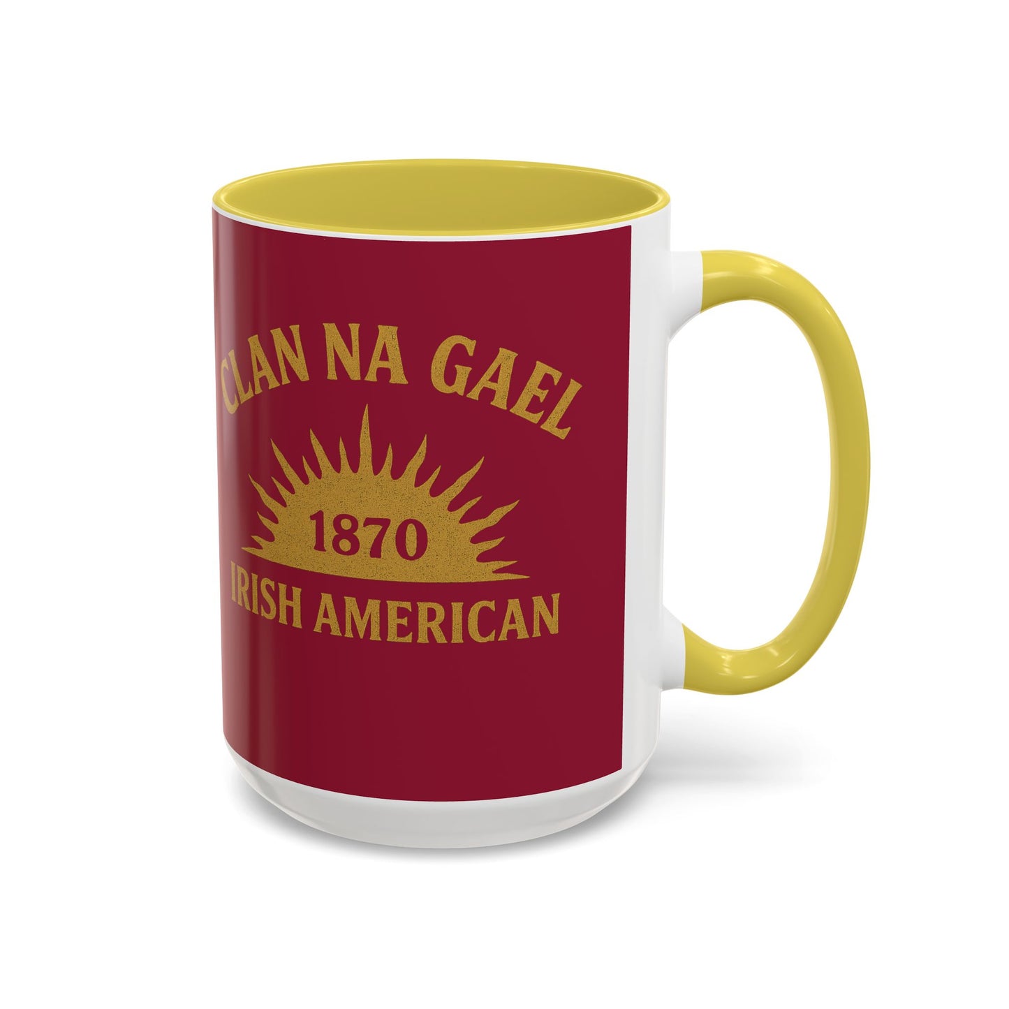 "Clan na Gael - Irish American", Colorful Mugs (11oz, 15oz) (Fénechas Red)
