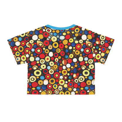 "Bits and Bobs", Crop Tee (Mediterranean Blue Color)