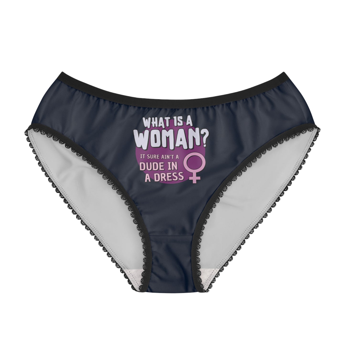 "What is a Woman" #01, Women's Briefs (Dark Cambridge Blue)