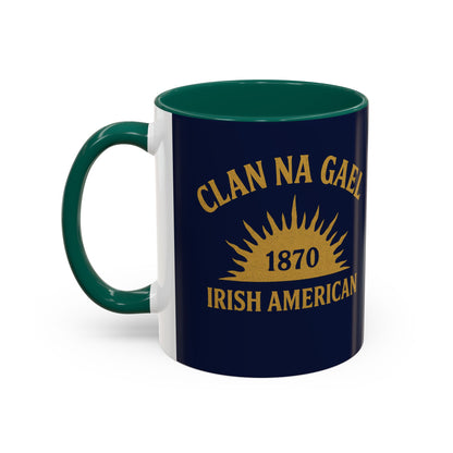 "Clan na Gael - Irish American", Colorful Mugs (11oz, 15oz) (Mariana Blue)