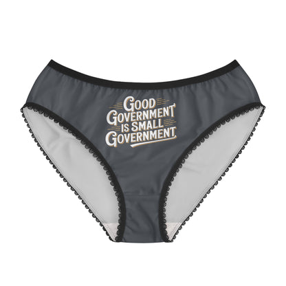 "Good Government is Small Government", Women's Briefs (Hebridean Grey)