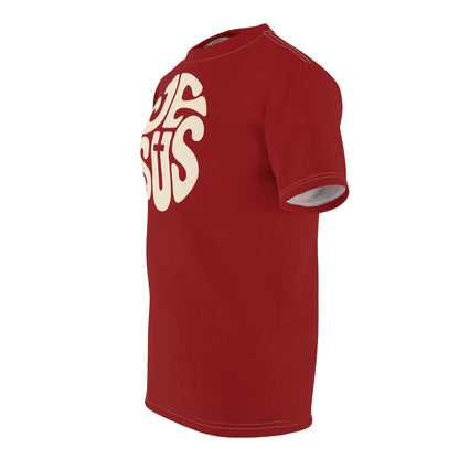 "Retro Jesus", Unisex T-shirt (St Kilda Red)