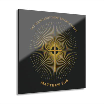 "Matthew 5:16 Sunburst", Fine Art Acrylic Wall Prints (French Cleat Hanging)