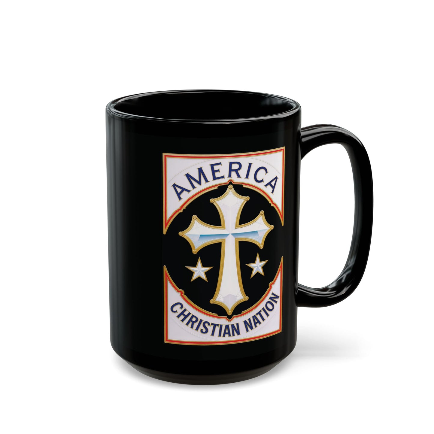 "America Christian Nation" #21, Black Mug (11oz & 15oz)