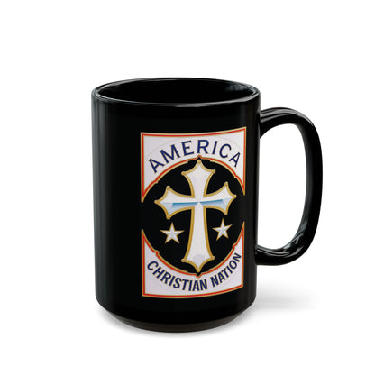 "America Christian Nation" #21, Black Mug (11oz & 15oz)