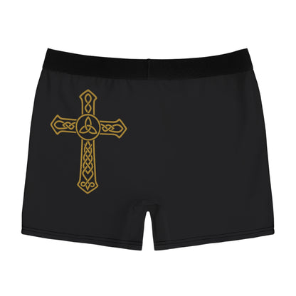 "Clan na Gael - Irish American", Men's Boxer Briefs (Raven Black)
