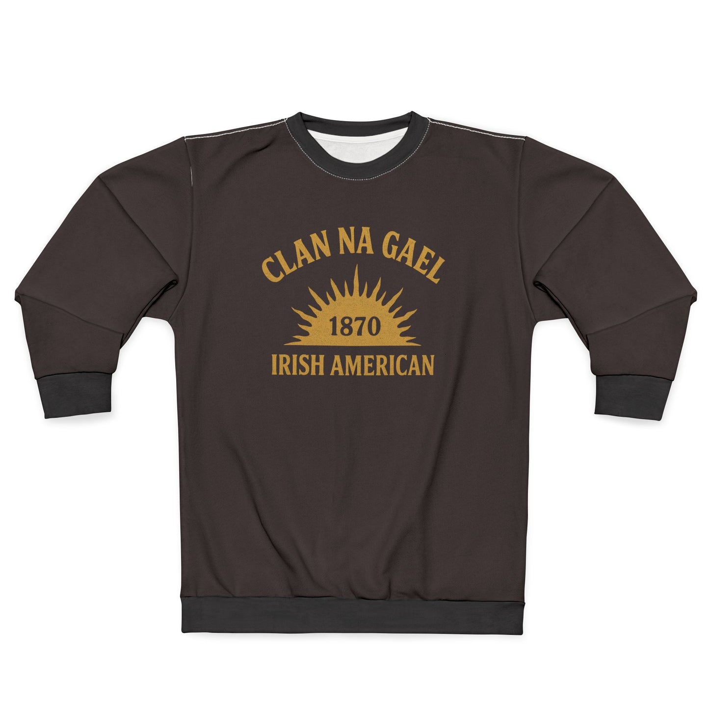 "Clan na Gael - Irish American", Unisex Sweatshirt (Seal Brown)