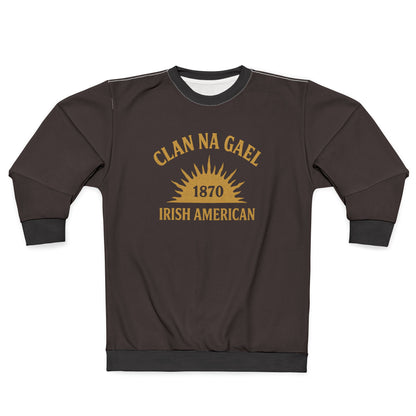 "Clan na Gael - Irish American", Unisex Sweatshirt (Seal Brown)