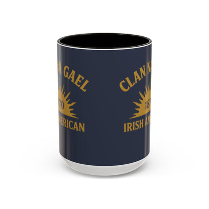 "Clan na Gael - Irish American", Colorful Mugs (11oz, 15oz) (Blue Burka Grey)