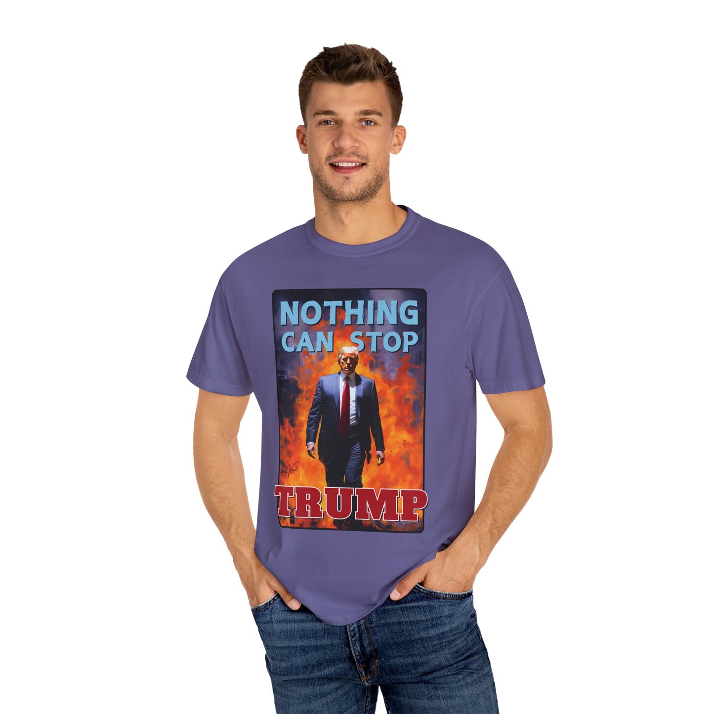 "Nothing Can Stop Trump", Unisex T-shirt (Dark Colors)