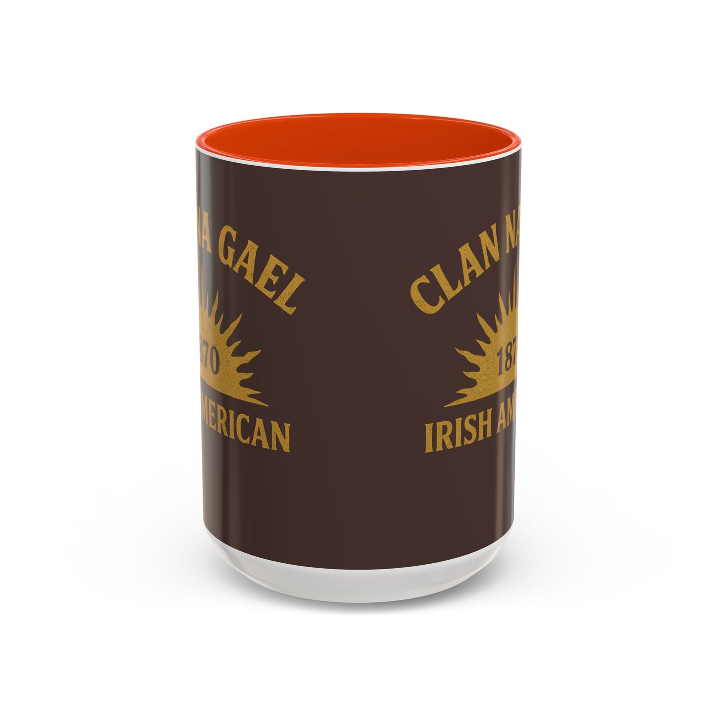"Clan na Gael - Irish American", Colorful Mugs (11oz, 15oz) (Wild Boar Brown)