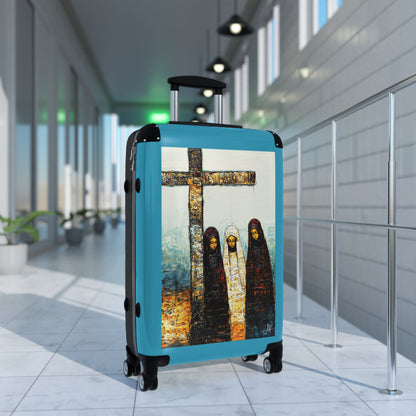 "At-the-Foot of the Cross - John 19:25", Suitcases (Turquoise)