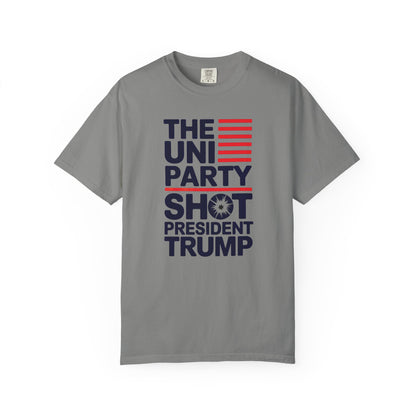 "The Uniparty Shot President Trump" #01, Unisex T-shirt