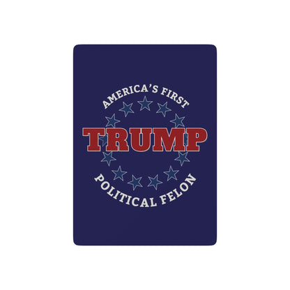 "Trump - Political Felon", Political Playing Cards (Obsidian Blue)